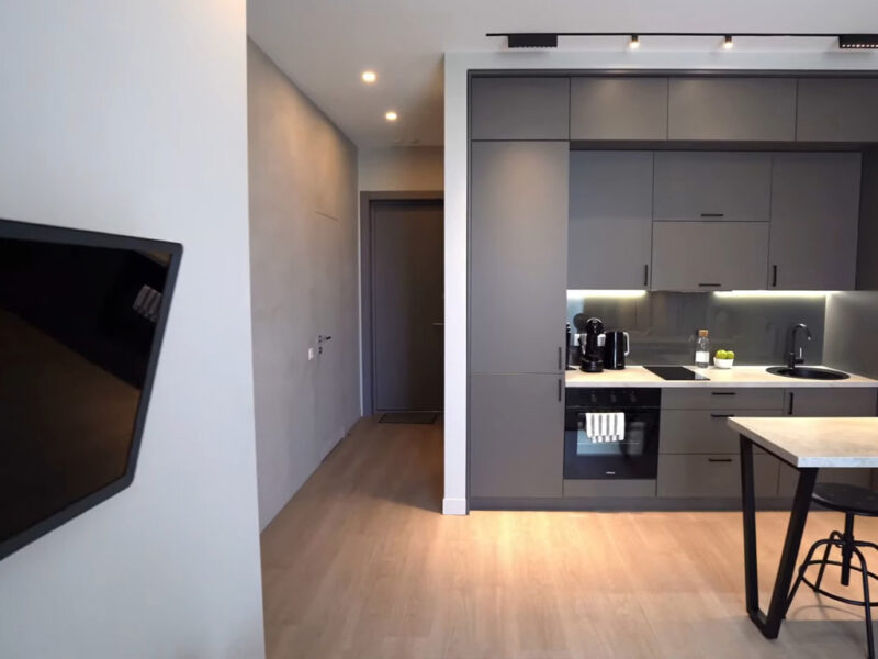 Кухня-гостиная 17 кв м: дизайн и зонирование в современном стиле