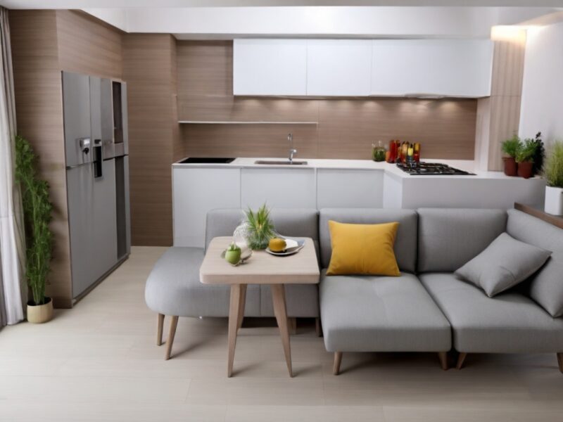 Дизайн кухни 12 кв. м с диваном и телевизором: идеи для зонирования интерьера и планировки